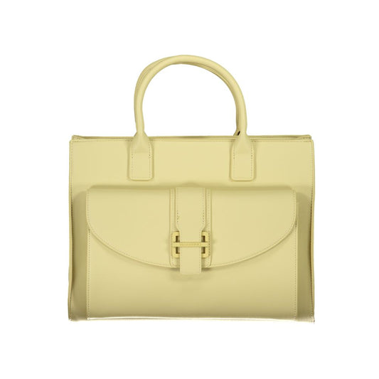 Mario Valentino Green Leather-Finish Handbag with Stylish Logo