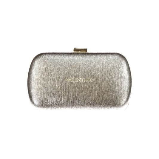 Mario Valentino Gray Faux Leather Handbag with Removable Chain Strap
