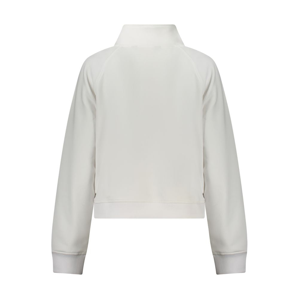 K-WAY White Polyester Sweater - Long Sleeve Sweatshirt with Half Zip