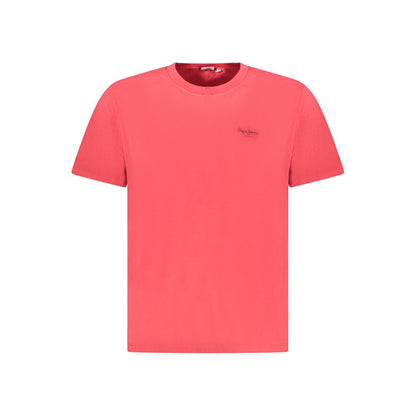 Pepe Jeans Red Cotton T-Shirt - Sustainable Style
