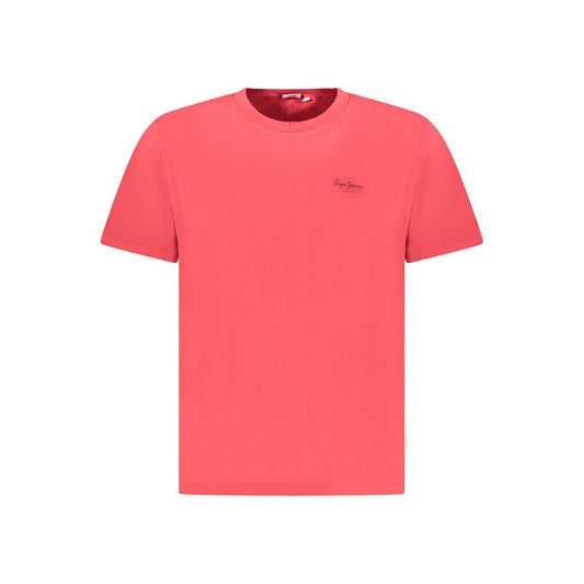 Pepe Jeans Red Cotton T-Shirt - Sustainable Style