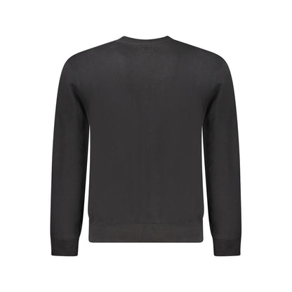 Guess Jeans Black Cotton Sweater - Stylish Comfort Redefined