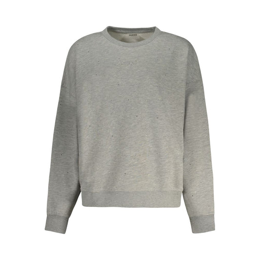 Guess Jeans Gray Cotton Sweater: Chic Comfort Redefined