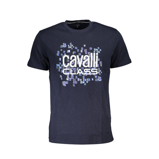 Cavalli Class Blue Cotton T-Shirt - Standout Streetwear Essential