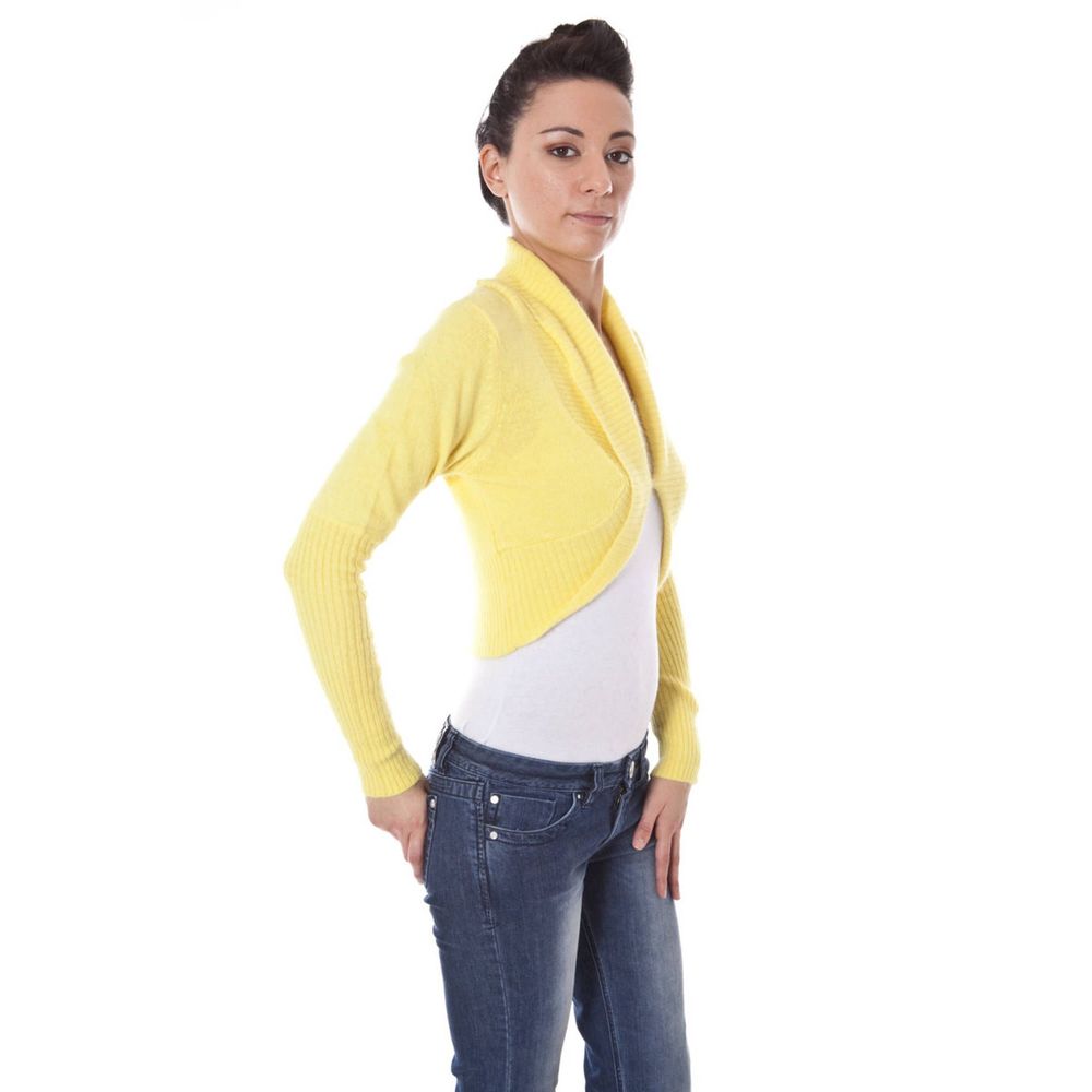 Datch Yellow Wool Sweater with Logo