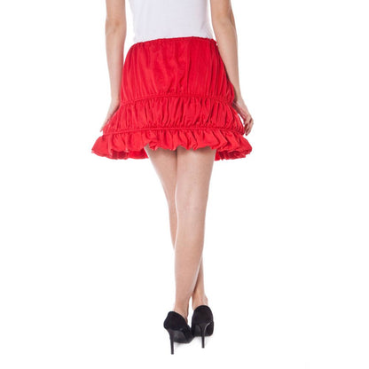 Denny Rose Red Polyester Balloon Skirt