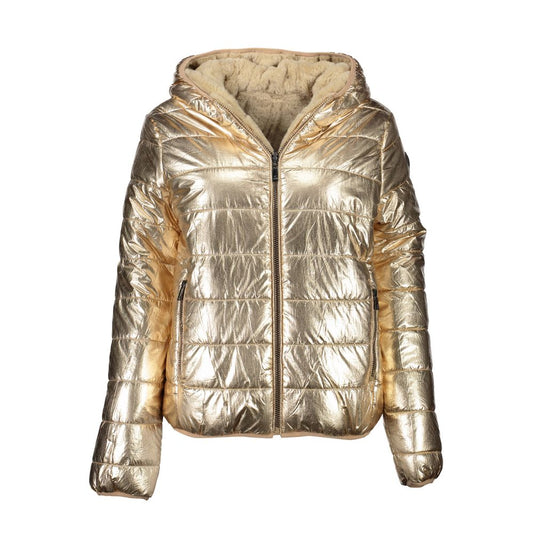 U.S. POLO ASSN. Gold Nylon Reversible Jacket with Hood