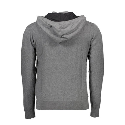 U.S. POLO ASSN. Grey Cotton Hooded Cardigan