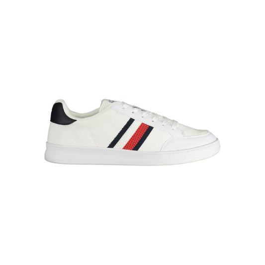 Tommy Hilfiger White Polyester Sneaker: Sporty Style Meets Sustainability