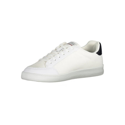 Tommy Hilfiger White Polyester Sneaker: Sporty Style Meets Sustainability