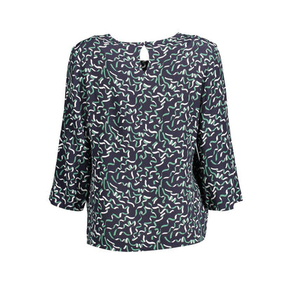 Gant Blue Viscose Sweater with 3/4 Sleeves