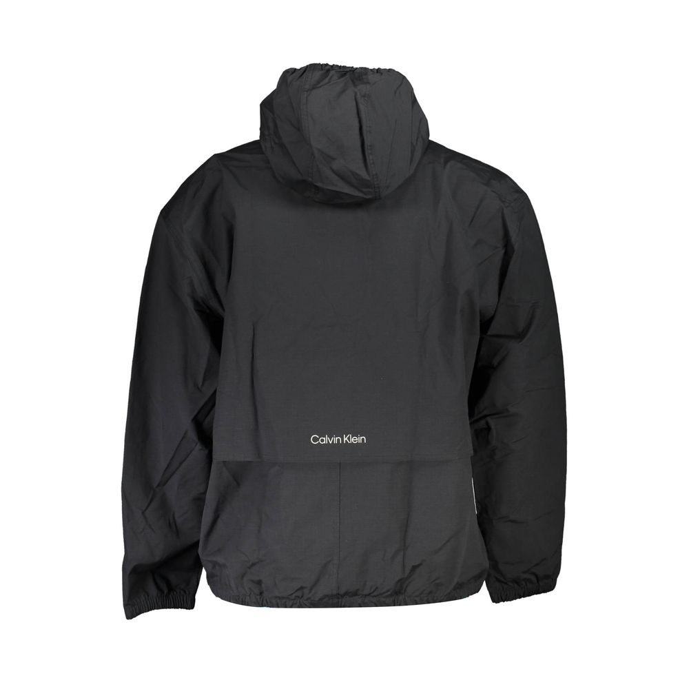 Calvin Klein Black Water Repellent Windbreaker Jacket for Men