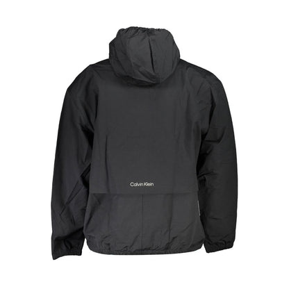 Calvin Klein Black Water Repellent Windbreaker Jacket for Men