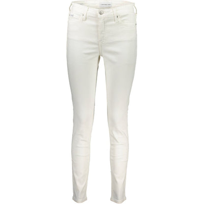 Calvin Klein White Cotton Skinny Jeans