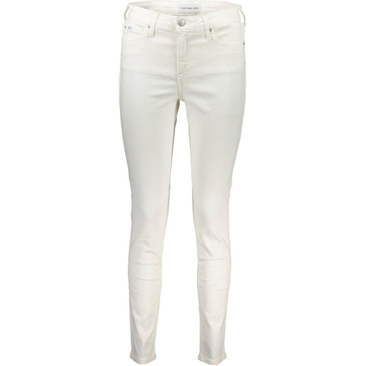 Calvin Klein White Cotton Skinny Jeans