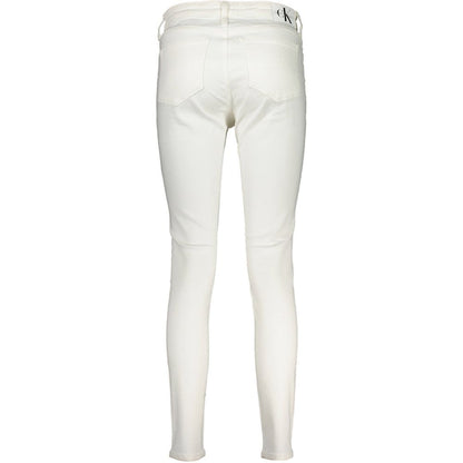 Calvin Klein White Cotton Skinny Jeans