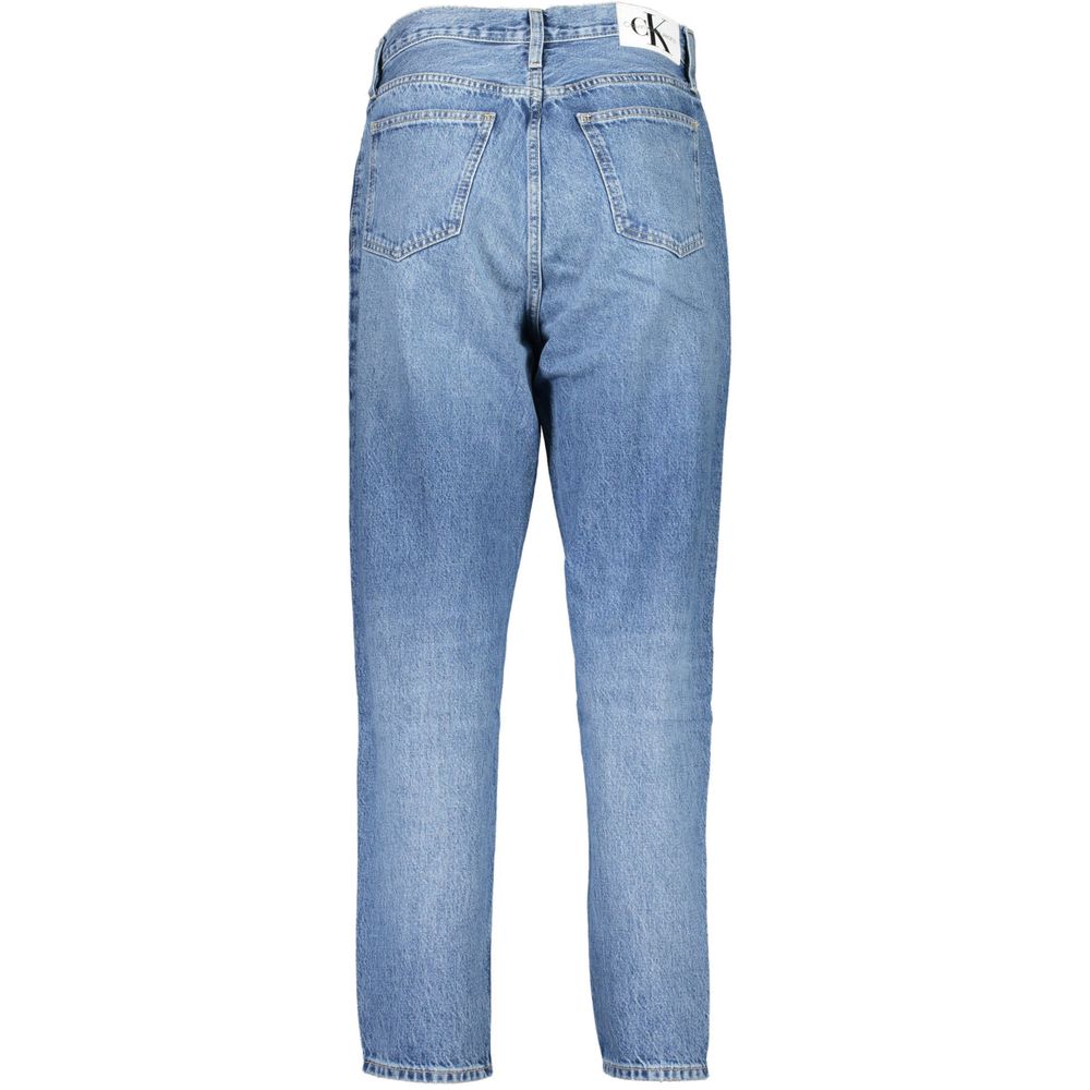 Calvin Klein Blue Cotton Mom Jeans