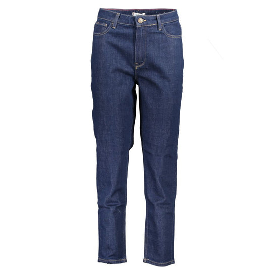 Tommy Hilfiger Blue Cotton Jeans - Tapered Fit