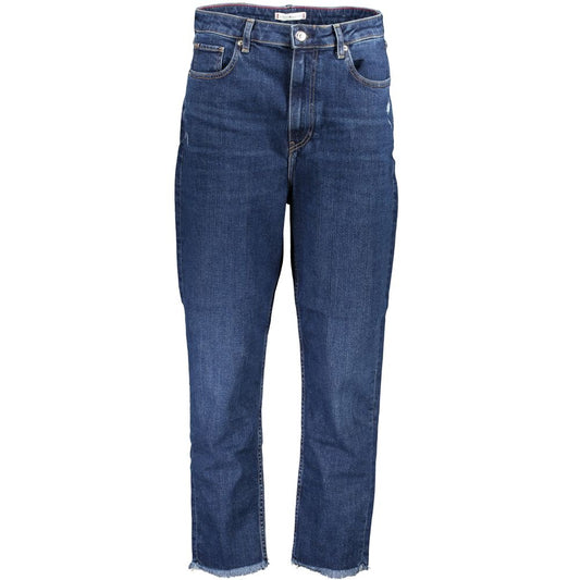 Tommy Hilfiger Worn Effect Blue Cotton Jeans