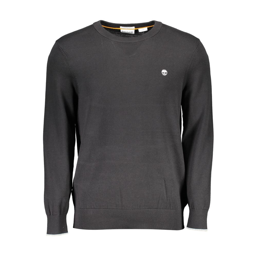 Timberland Black Cotton Sweater - Sustainable Style for Every Occasion
