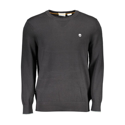 Timberland Black Cotton Sweater - Sustainable Style for Every Occasion