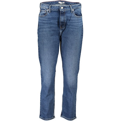 Tommy Hilfiger Blue Cotton Slim Cigarette Jeans