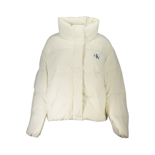 Calvin Klein White Polyamide Long Sleeve Jacket