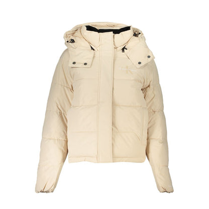 Calvin Klein Beige Long Sleeved Jacket with Removable Hood