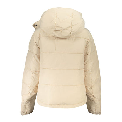 Calvin Klein Beige Long Sleeved Jacket with Removable Hood