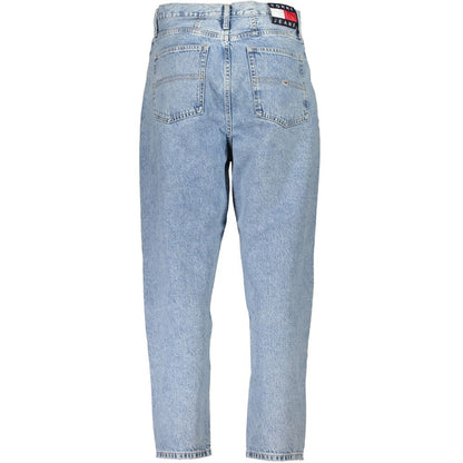 Tommy Hilfiger Blue Cotton Ultra High Rise Mom Jeans