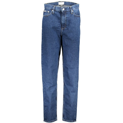 Calvin Klein Blue Cotton Mom Jeans