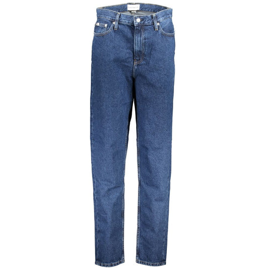 Calvin Klein Blue Cotton Mom Jeans