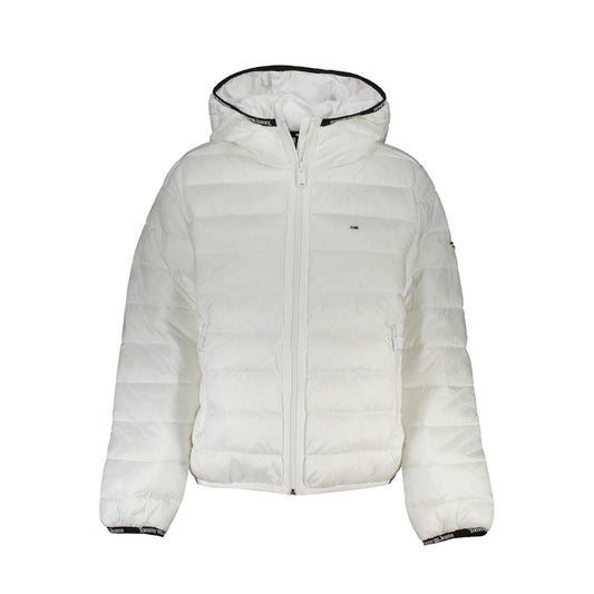 Tommy Hilfiger White Polyester Hooded Jacket