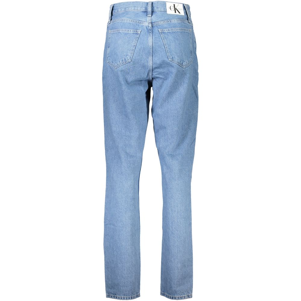 Calvin Klein Blue Cotton Mom Jeans