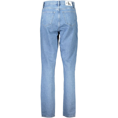 Calvin Klein Blue Cotton Mom Jeans