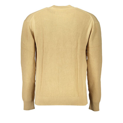 Calvin Klein Beige Cotton Sweater - Elegant Comfort for Every Occasion