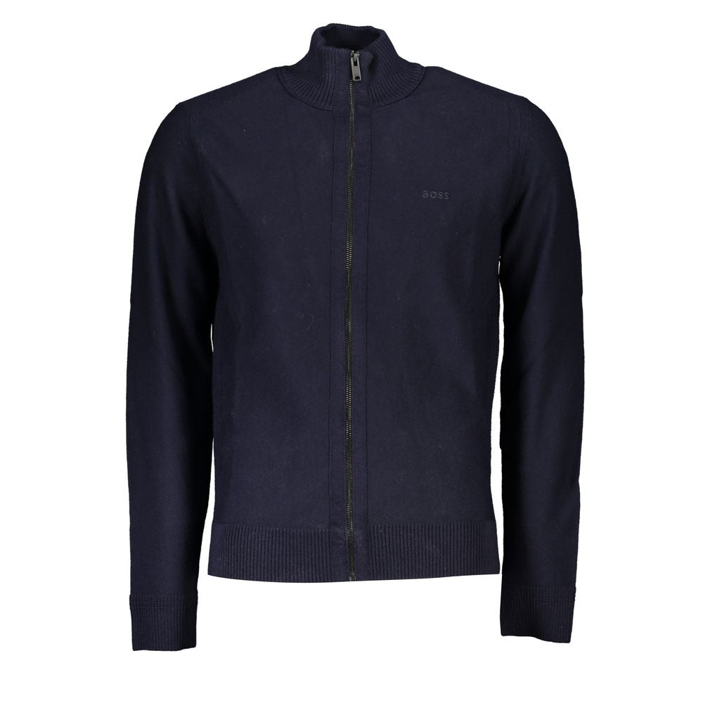 Hugo Boss Blue Zip Up Sweater