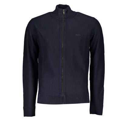 Hugo Boss Blue Zip Up Sweater