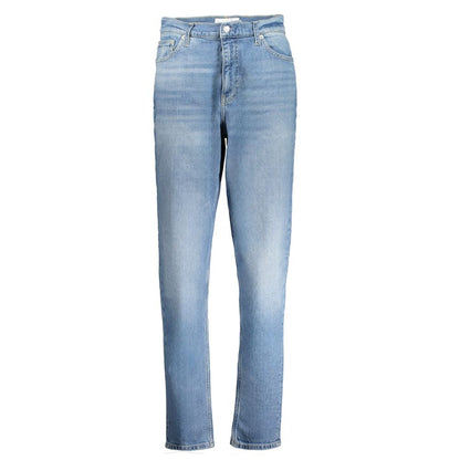 Calvin Klein Blue Cotton Mom Jeans