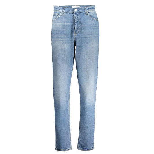 Calvin Klein Blue Cotton Mom Jeans