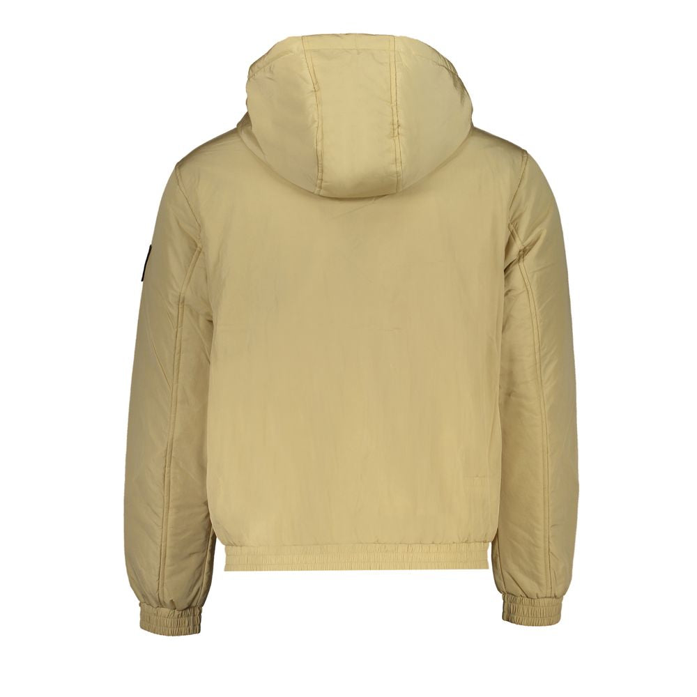 Calvin Klein Beige Polyester Jacket with Hood