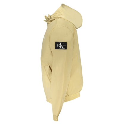 Calvin Klein Beige Polyester Jacket with Hood