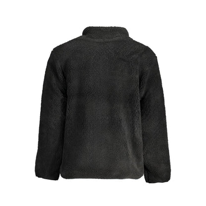 Fila Black Polyester Jacket - Long Sleeve Sports Jacket with Embroidery