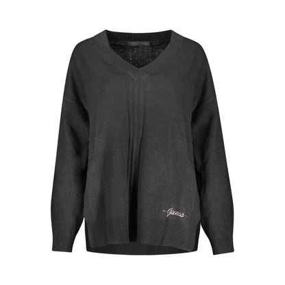 Guess Jeans Black Cotton Sweater - Stylish Comfort for Every Occasion