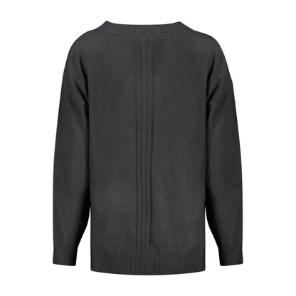 Guess Jeans Black Cotton Sweater - Stylish Comfort for Every Occasion
