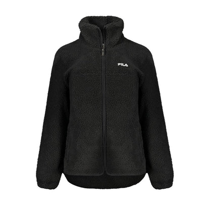 Fila Black Polyester Jacket - Oacala Long Sleeve Coat