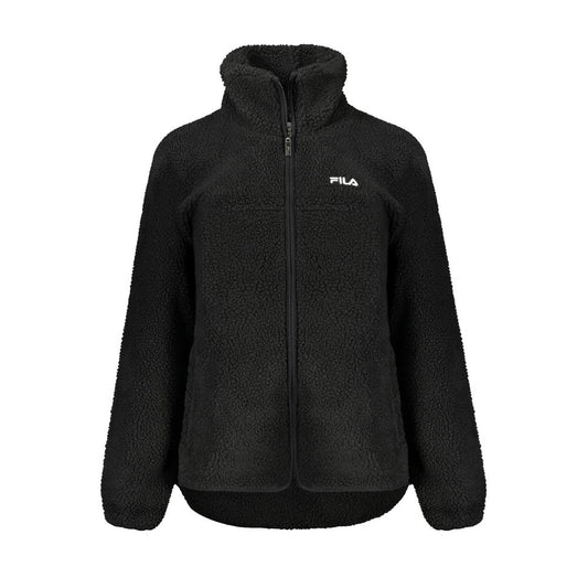 Fila Black Polyester Jacket - Oacala Long Sleeve Coat