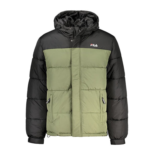 Fila Green Polyester Jacket with Hood