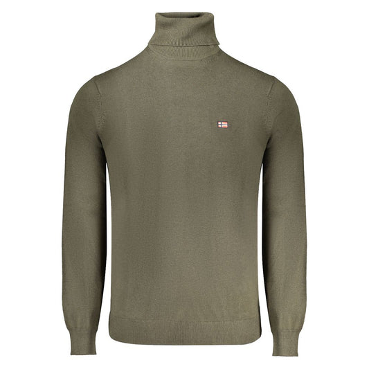 Norway 1963 Green Polyester Sweater: Turtleneck Style