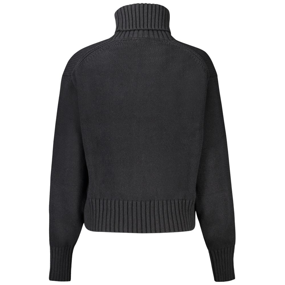 Calvin Klein Black Cotton Turtleneck Sweater